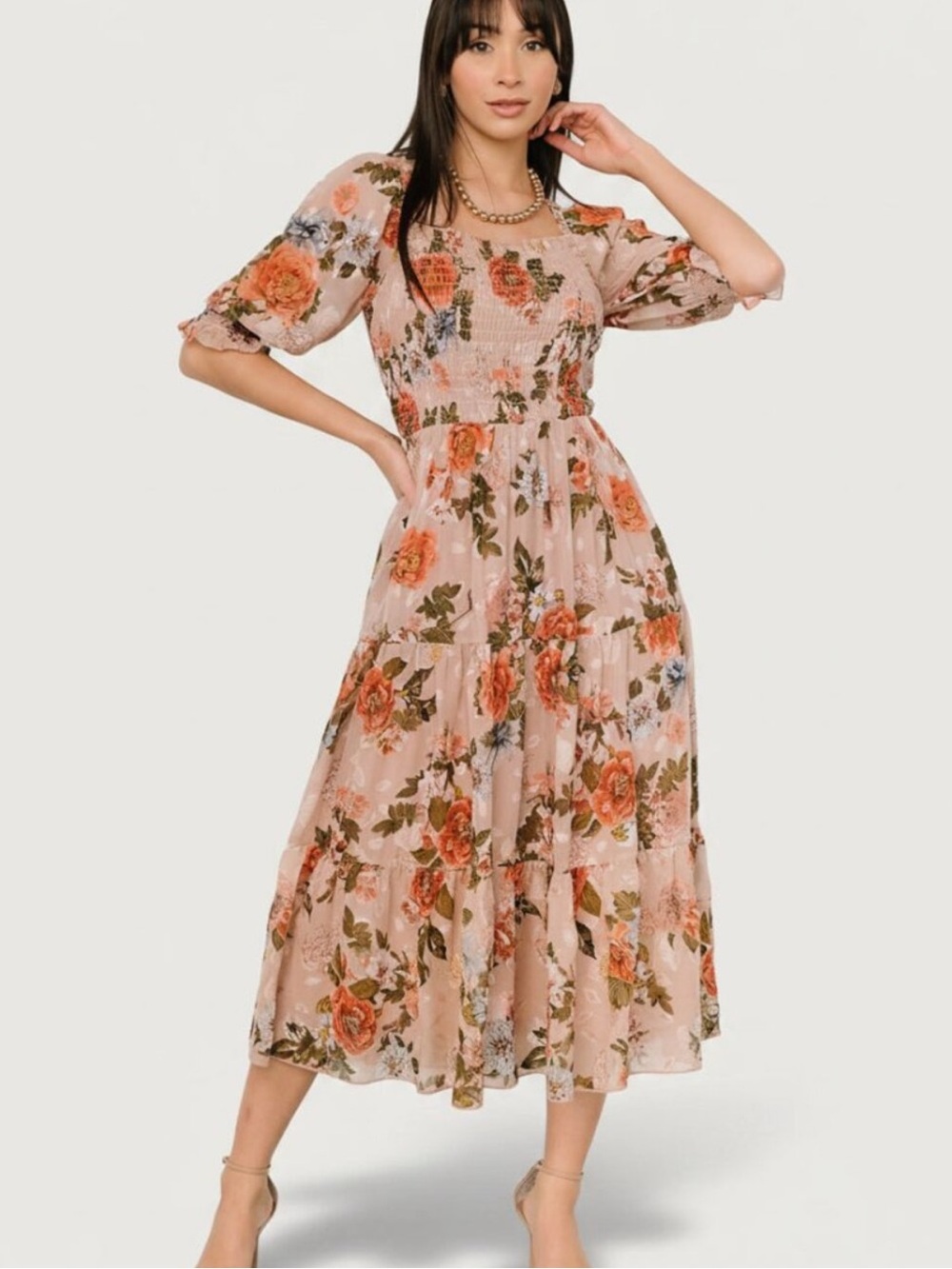 Baltic Born Floral Midi Dress